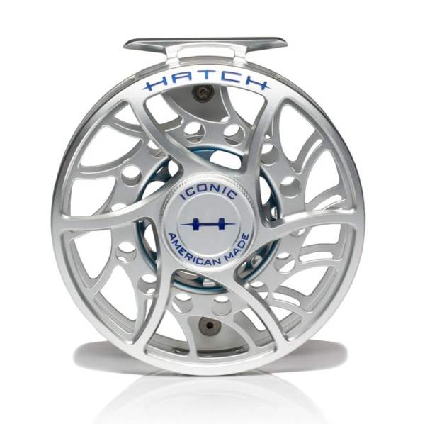 Hatch Iconic 11 Plus Fly Reel Clear Blue Back